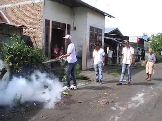 Partai Gerindra Marelan Lakukan Fogging