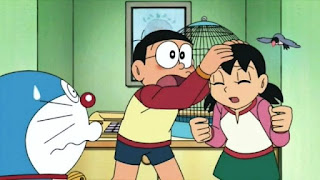 Gambar lucu Nobita dan Shizuka animasi film kartun