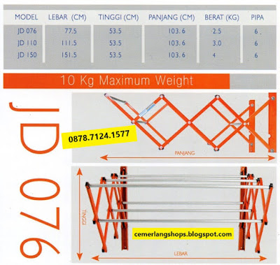 harga jemuran dinding lipat