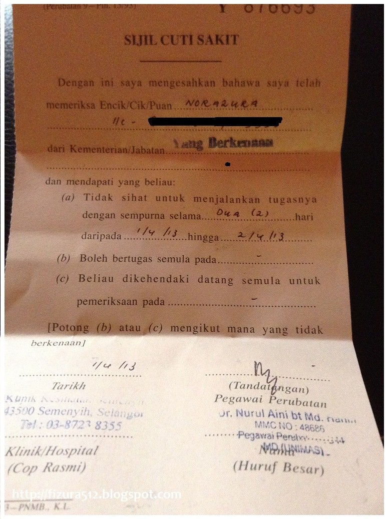 Surat Klinik Yang Boleh Claim