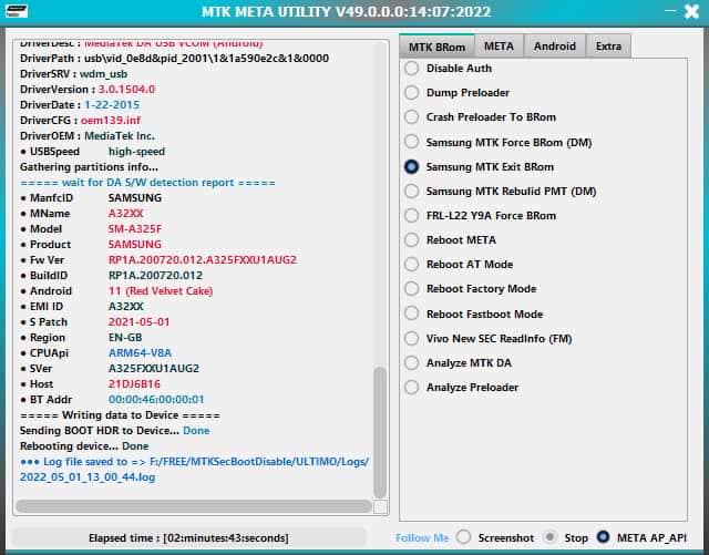 Download MTK META Utility V49 MTK AUTH Bypass Tool