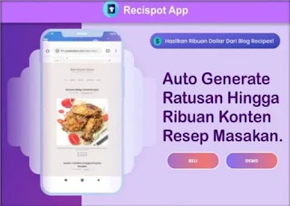 Generate konten resep masakan