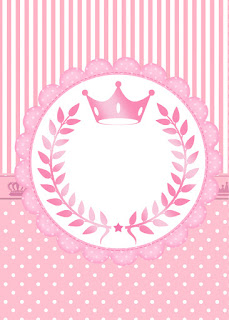 Pink Crown Free Printable Candy Bar Labels.