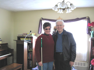 Laurel with long-time friend, Rev. Thompson