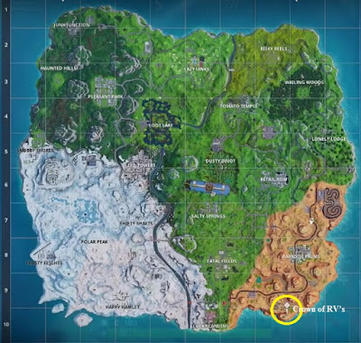Crown, Turtle and Submarine Locations Map: Fortnite - 400 x 380 jpeg 68kB