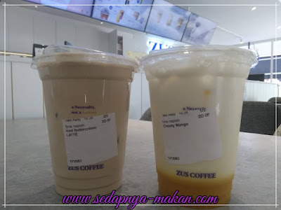 air creamy manggo dan air iced buttercreme latte