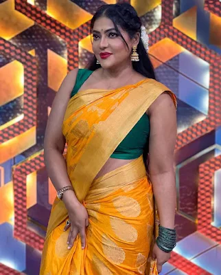 Bigg boss fame reshma pasupuleti stylish look in saree