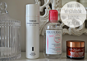 Review of verson foaming cleanser, bioderma micellar water and Keiehl's powerful wrinkle reducing cream