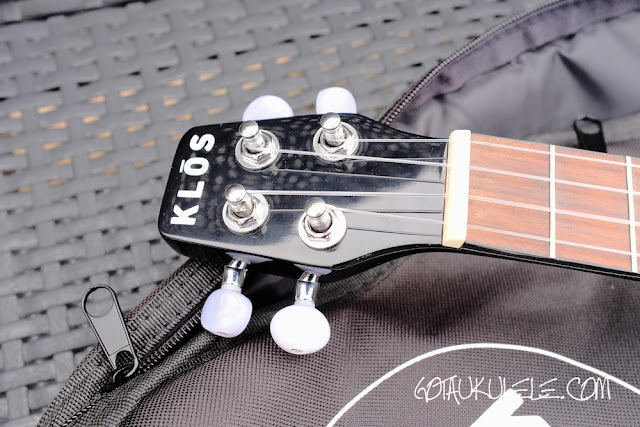 Klos Carbon Fibre Tenor Ukulele headstock