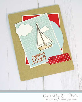 Waving Hello card-designed by Lori Tecler/Inking Aloud-stamps and dies from Paper Smooches