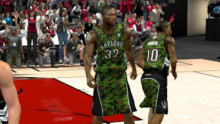 NBA 2K13 Toronto Raptors Camouflage Jersey Patch