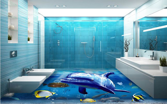 3d bath room tiles images 