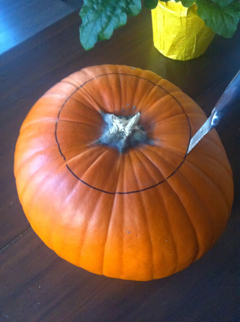 Making Pumpkin Center Piece