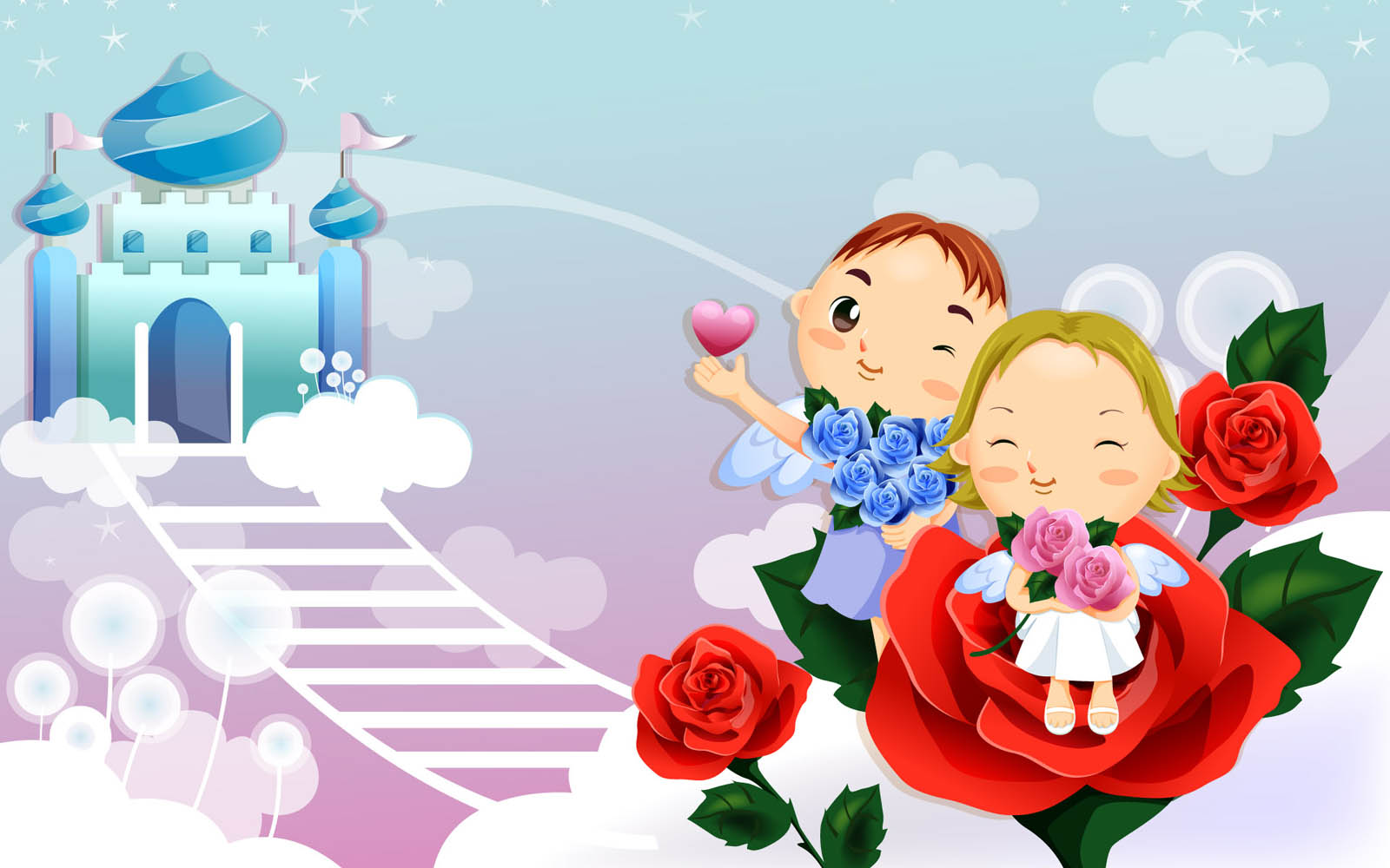 Gambar Wallpaper Kartun Romantis Kampung Wallpaper