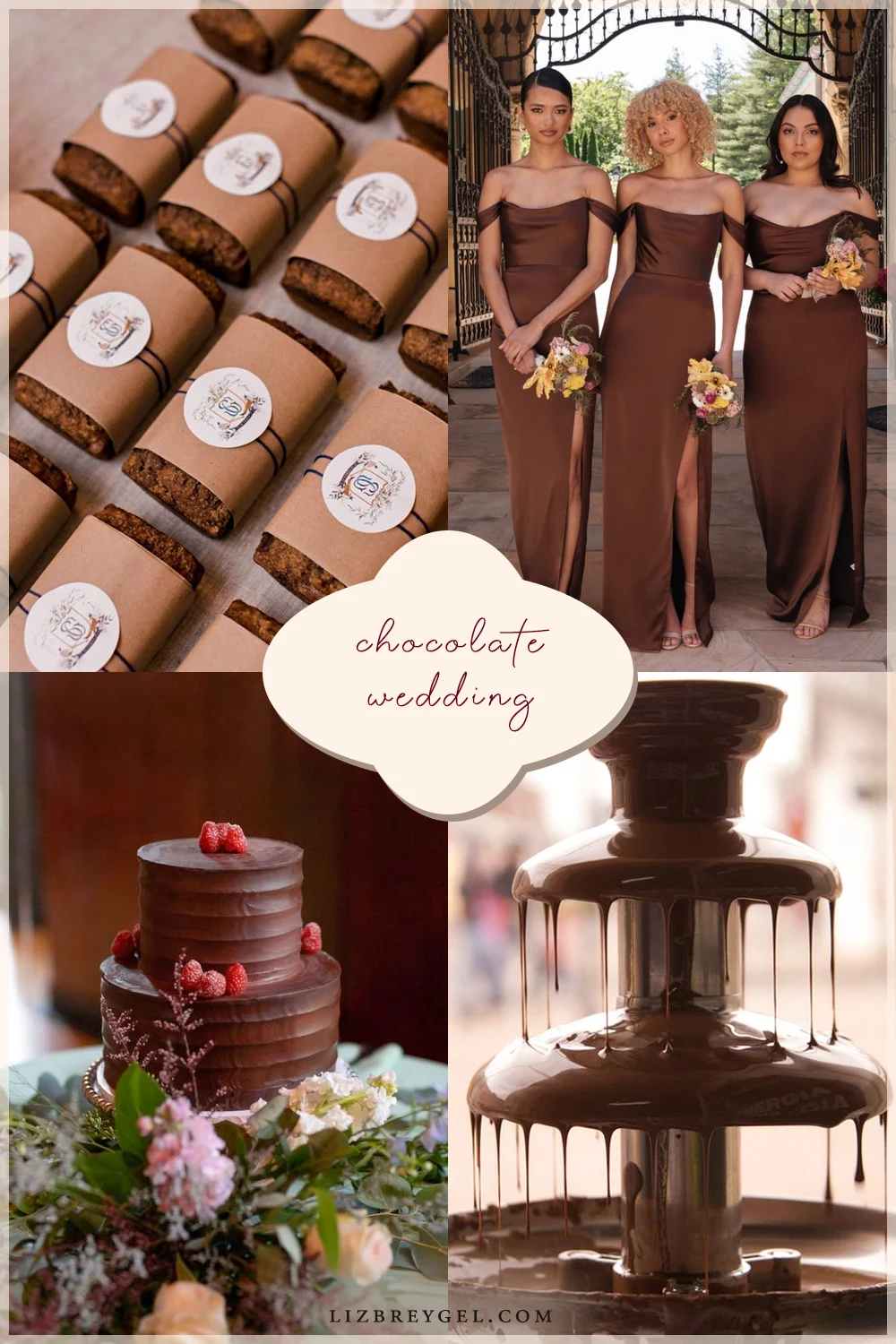 decorations and inspiring ideas for chocolate wedding theme