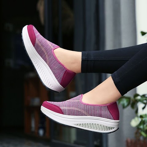 Fashion Ladies Breathable Lightweight Non-Slip Shoes Wedges Platform Shoes