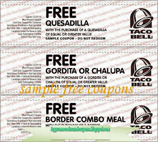 Free Printable Taco Bell Coupons