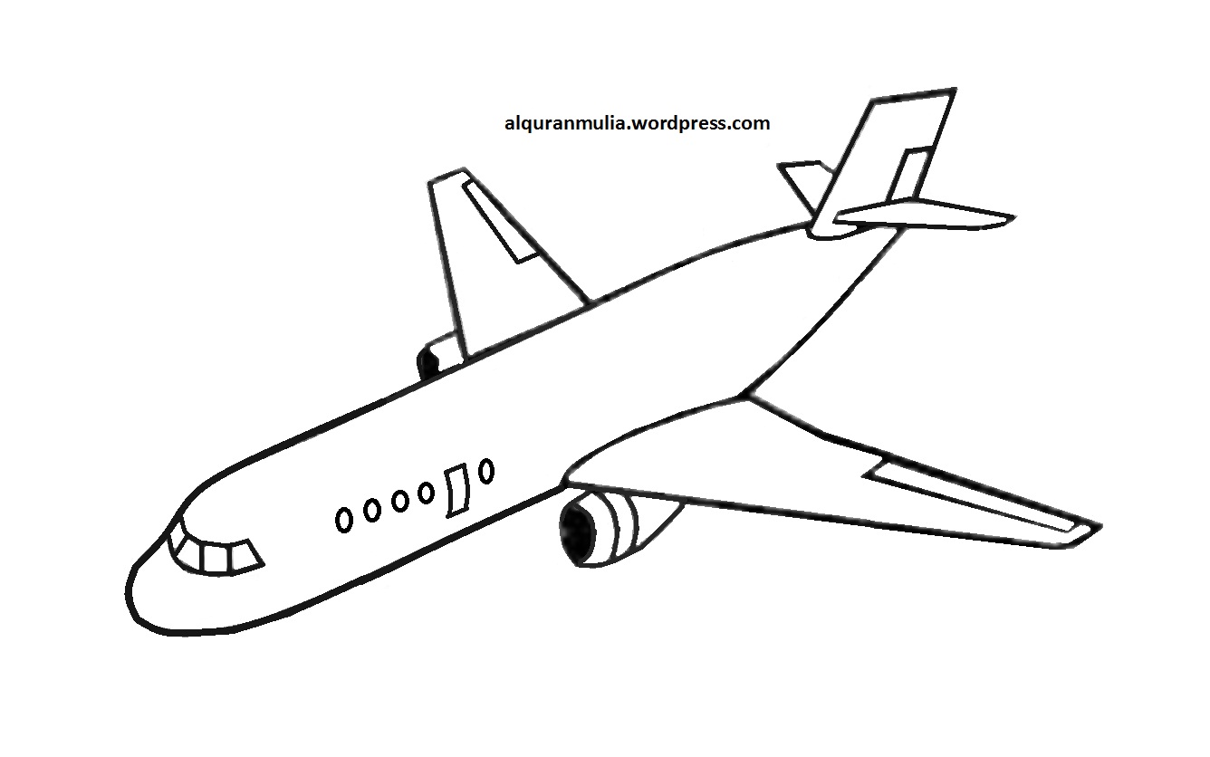 Sketsa Gambar Pesawat Untuk Anak Tk Sobsketsa