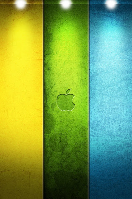 Color Apple Logo iPhone Wallpaper By TipTechNews.com