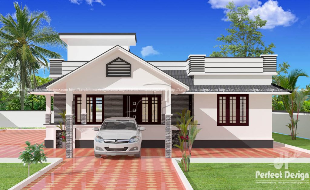 MyHousePlanShop Three Bedroom Single Story Kerala House 