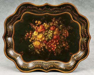 Metal Tray painted by Peter Ompir