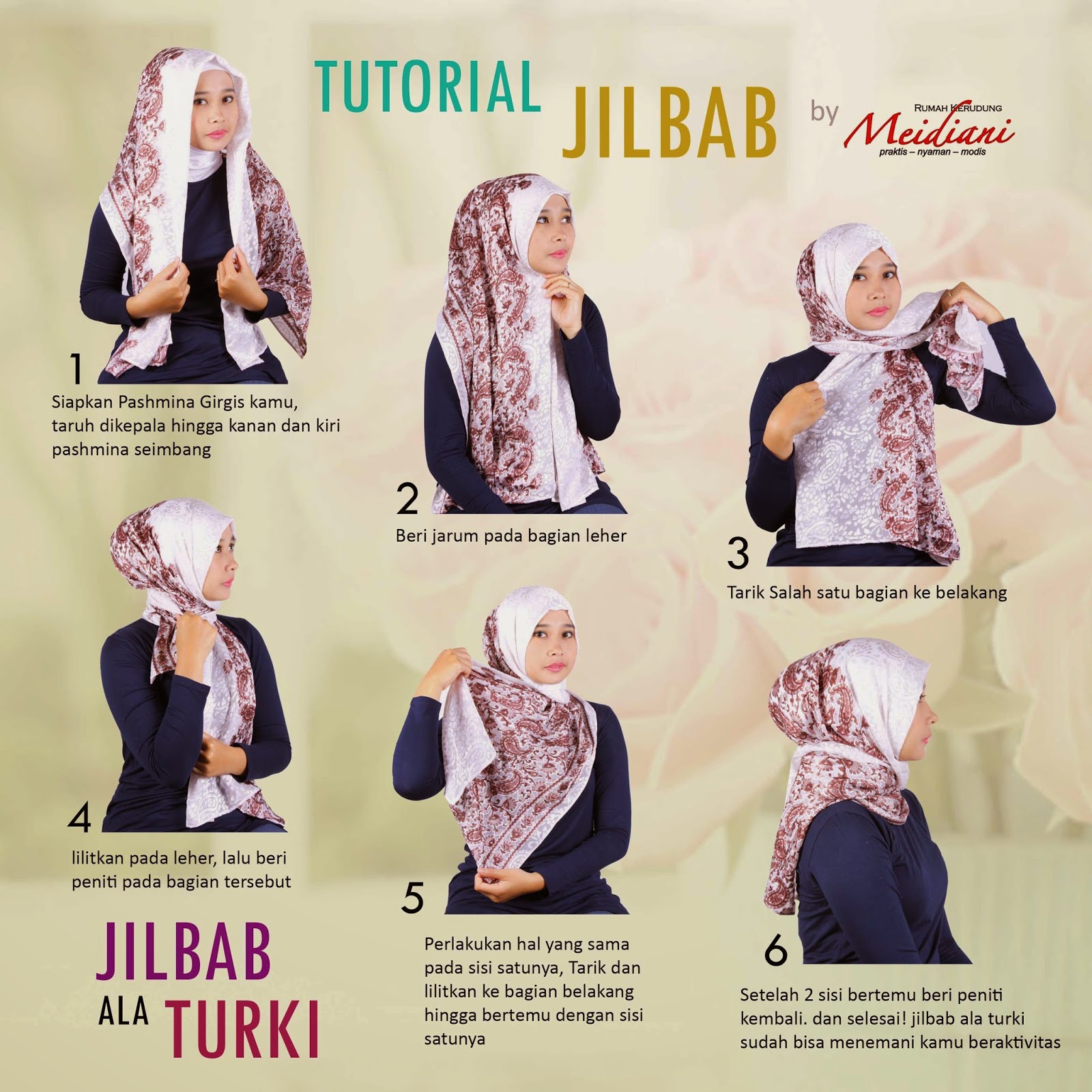 Tutorial Memakai Jilbab Ala Turki Pashmina Girgis