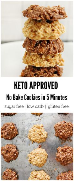 Creamy, fudgey and crunchy are just a few words to describe these amazing keto no bake cookies. A perfect way to satisfy your sweet tooth and get in some valuable macronutrients. This healthy keto recipe can be made from peanut butter, coconut flour and the list is endless. No baking required, which means its quick and easy to make for your guests and family. Eat as a snack or even as a side to your lunch, dinner and breakfast. #ketocookies #paleosnacks #nobakerecipes #lowcarbbreakfast