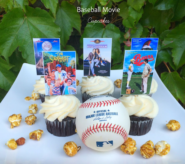 Baseball Movie Party Cupcakes - www.jacolynmurphy.com