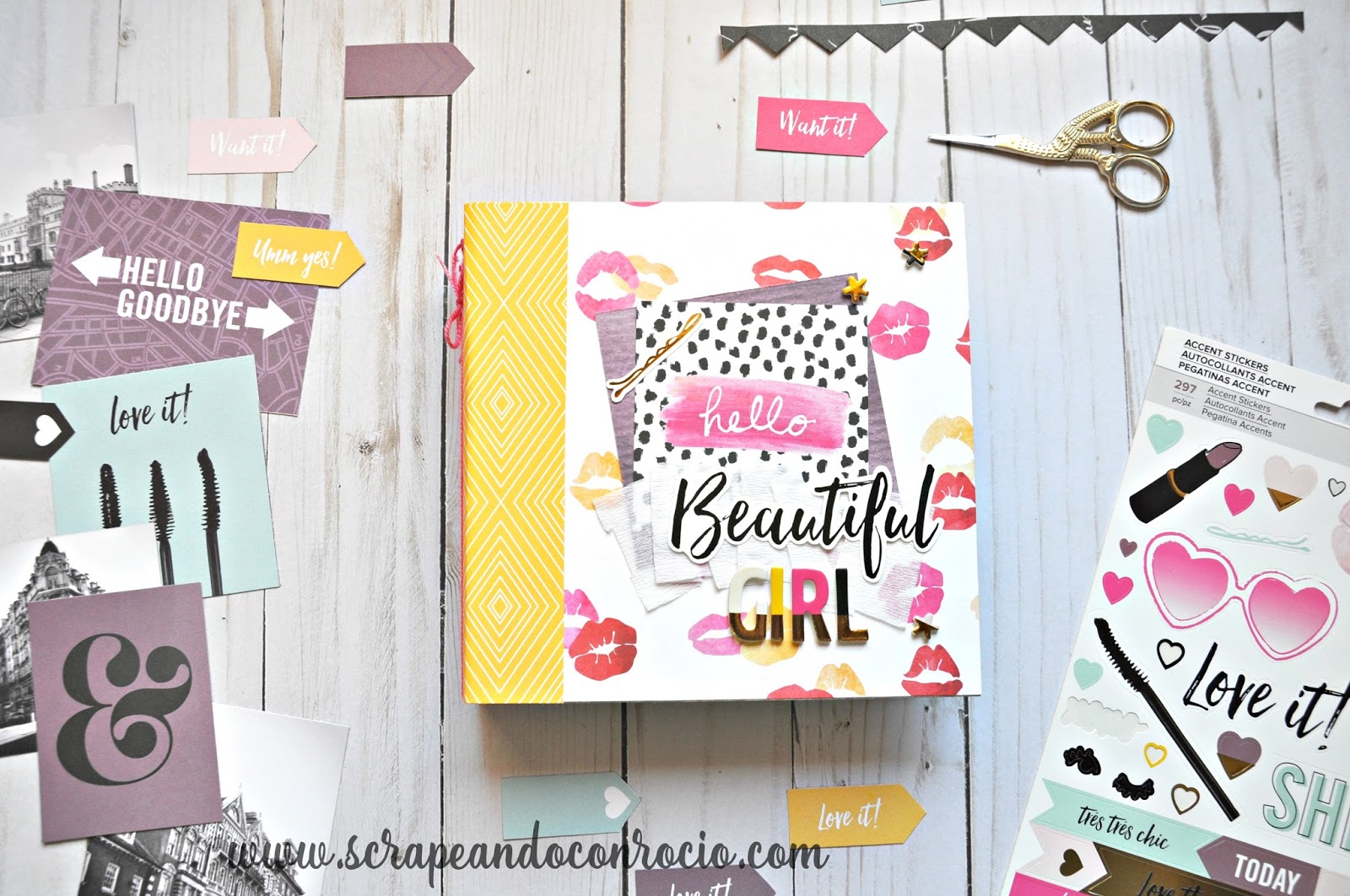 Scrapeando con Rocío: Tutorial mini álbum scrapbook súper fácil