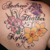 Tattoos With Names And Flowers