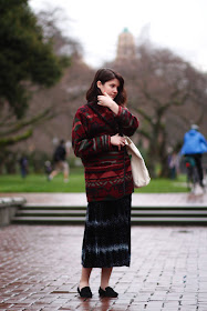 Amanda Leaty UW fashion seattle street style it's My darlin' blanket jacket 