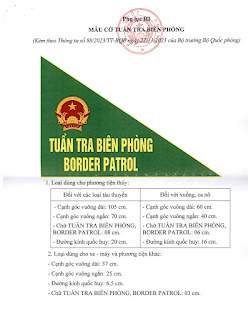  Mẫu cờ tuần tra biên phòng theo Thông tư số 88/2023/TT-BQP