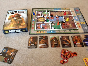 Flash Point Fire Rescue board game in play