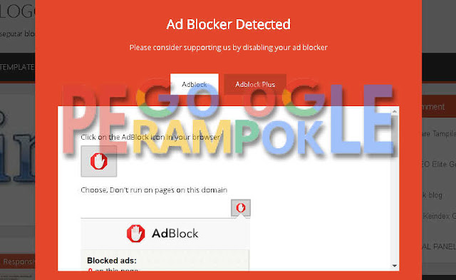 Cara membuat anti adblock blogger seperti Arlina design