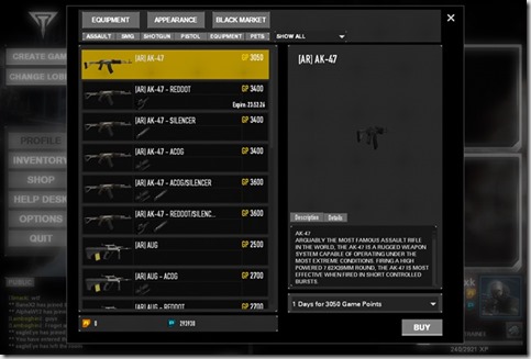 armas do jogo tactical intervention online