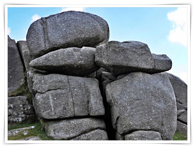 Layered granite rocks at Helman Toe, Cornwall