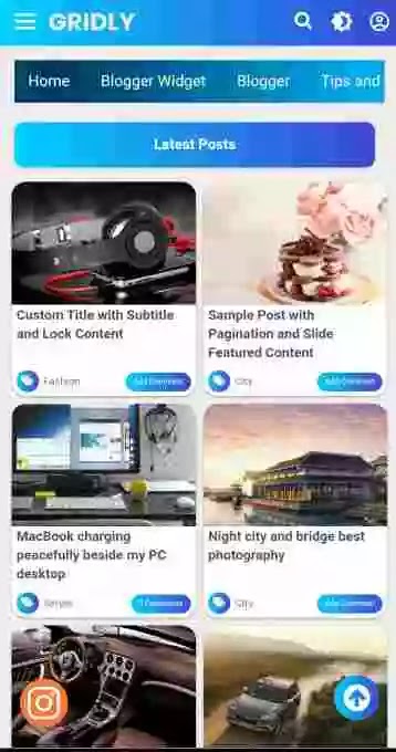 GRIDLY Premium Blogger Templates Download By SaurabhDesign GRIDLY Premium Blogger Templates Download By SaurabhDesign