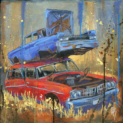 painting art classic cars Ford Mercury