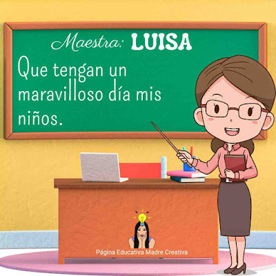 PIN Nombre Luisa - Maestra Teacher Luisa para imprimir