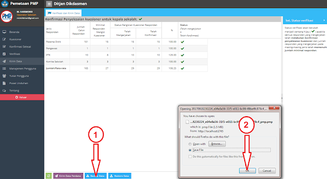 cara beackup data dan restor pmp