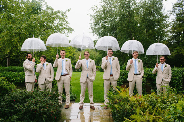 Elegant Garden Wedding Groomsmen