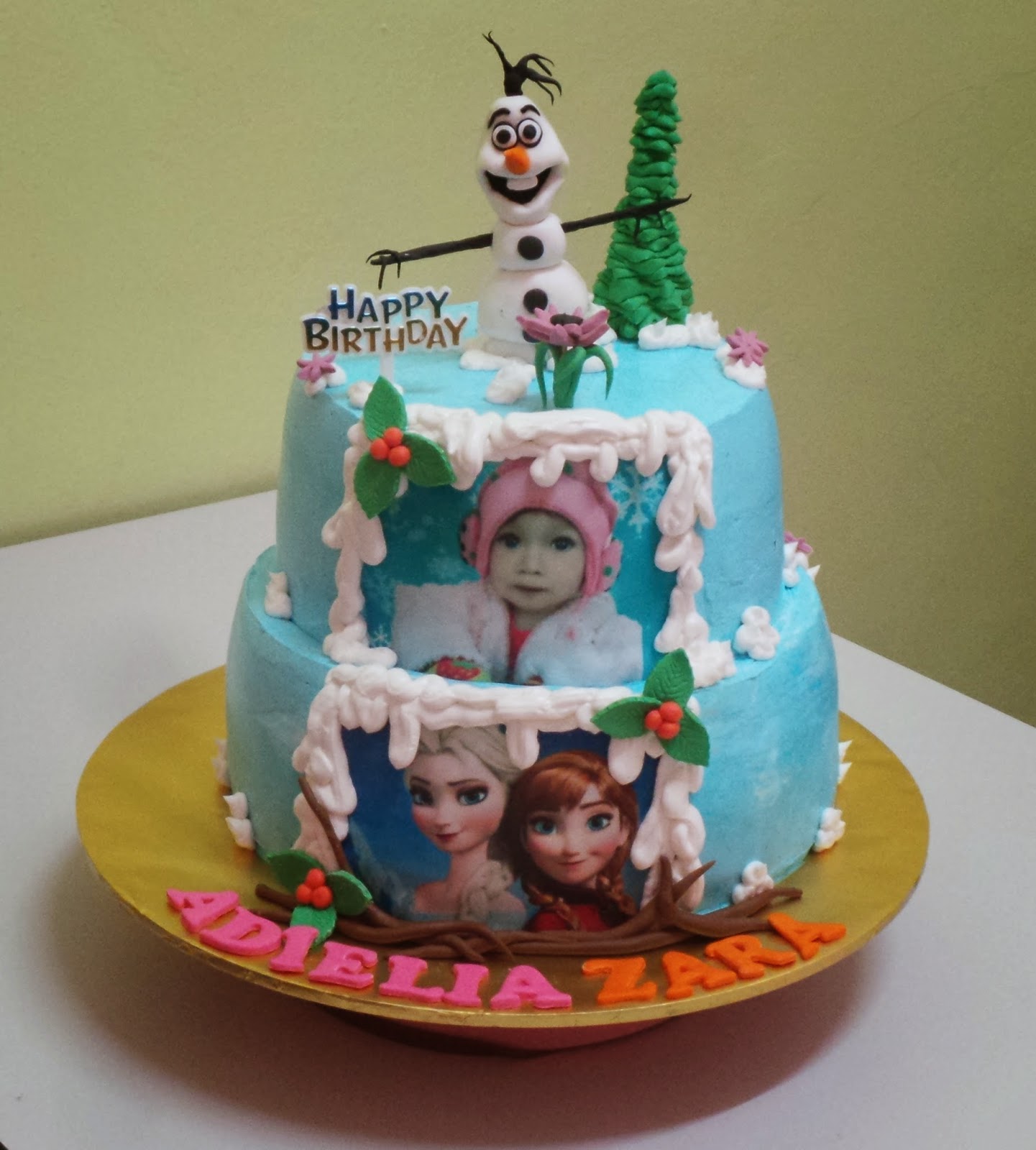 Ezniey Cake Kek Bertema Frozen