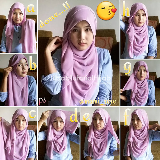 Tutorial hijab pashmina untuk wajah bulat sederhana terbaru