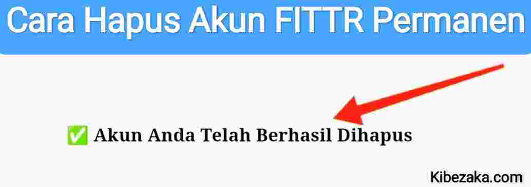 cara hapus akun fittr permanen