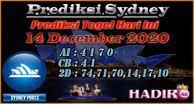 PREDIKSI TOGEL SYDNEY 14 DECEMBER 2020