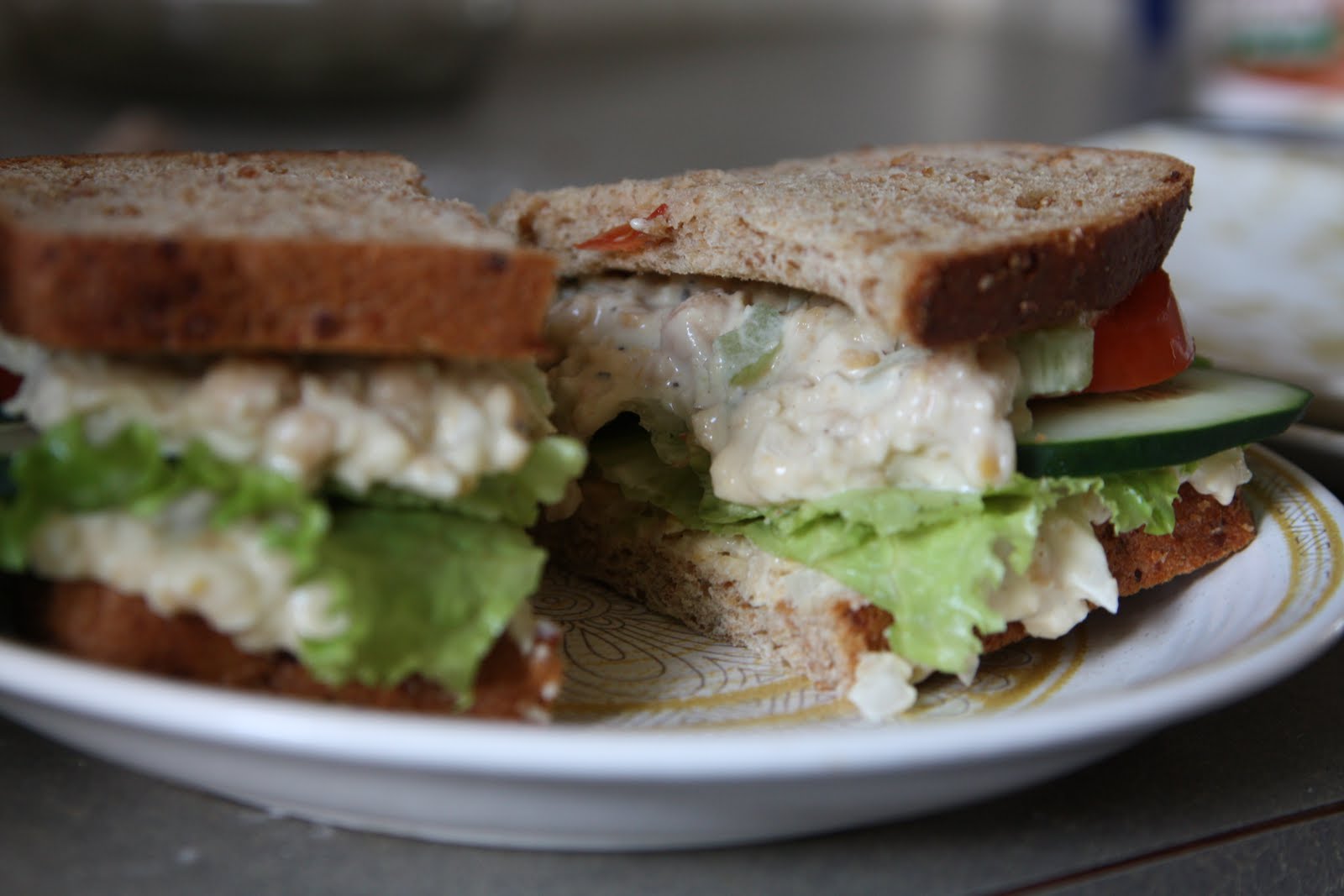 Vegan tuna salad sandwich