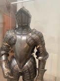 Reference shot of a suit of armor in the Arms and Armor wing at the Metropolitan Museum of Art