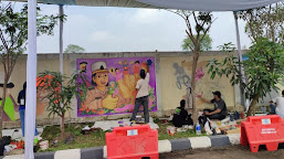 Peringati HUT Lalulintas ke-66, Satlantas Polres Serang Gelar Lomba Lukis Mural