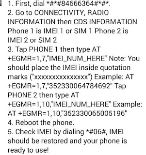 MANUAL FIX YOUR IMEI