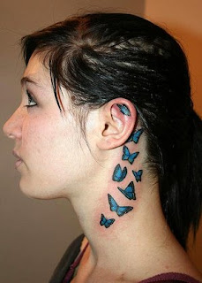 Nice Neck Tattoo Ideas With Butterfly Tattoo Designs With Image Neck Butterfly Tattoos For Female Tattoo Gallery 7